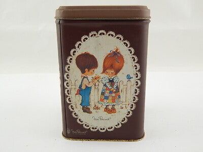 PUBBLICITARIO VINTAGE RARA SCATOLA LATTA MISS PETTICOAT COUNTRY CHIC BOX