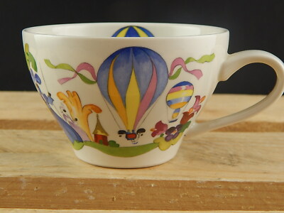 VINTAGE PORCELLANA VILLEROY&BOCH TAZZA DISEGNO MONGOLFIERA