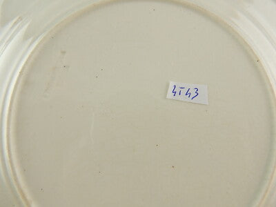 ANTICO PIATTO RISORGIMENTO CERAMICA GIULIO RICHARD 1800 BARBOTINE MAGENTA