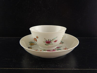 ANTICA FINE PORCELLANA TAZZA TE' COMPAGNIA DELLE INDIE DIPINTA A MANO XVIII SEC