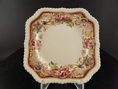 ANTICO PIATTO QUADRO SEMI PORCELLANA JOHNSONS BROS COLLEZIONE DEVONSHIRE #
