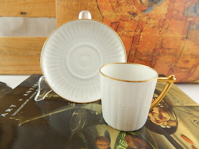 PREZIOSA RARA TAZZINA PORCELLANA BIANCA E ORO COLLEZIONE LIMOGES FIELD HAVILAND