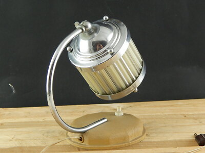 ANTICA ORIGINALE LAMPADA ABAT JOUR CROMATA VETRO ANNI 50 ITALY DESIGN