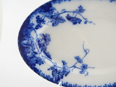 ANTICO VASSOIO OVALE CERAMICA PORCELLANA SARREGUEMINES U & C DECOR 8077 1850