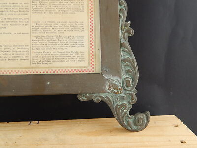 ANTICA ARTE SACRA CORNICE CARTAGLORIA IN BRONZO O OTTONE SECONDA METÀ 1800