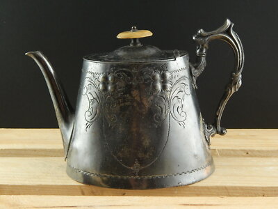 ANTICA TEIERA VITTORIANA ELECTRO SILVER PLATED ARGENTIERE INGLESE DA COLLEZIONE