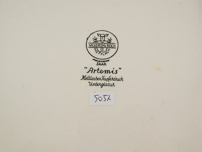 ANTICO RARO VILLEROY &BOCH PORCELLANA VASSOIO RAVIERA ARTEMIS BIANCO E NERO