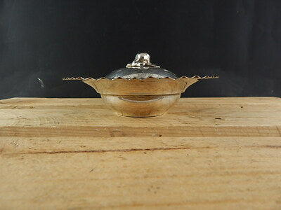 VINTAGE SHEFFIELD SILVER PLATE PORTA MUFFIN BURRO BAGNO ARGENTO CESELLATO