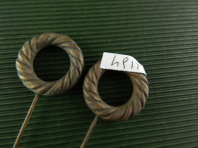 ACCESSORI ABBIGLIAMENTO ART DECO ANTICA COPPIA SPILLONI PER CAPPELLO #4915