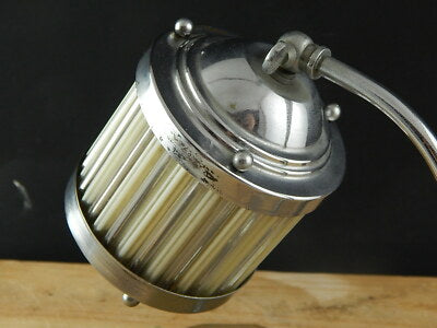ANTICA ORIGINALE LAMPADA ABAT JOUR CROMATA VETRO ANNI 50 ITALY DESIGN
