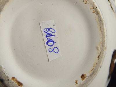 ANTICA RARA TEIERA LATTA SMALTATA ANNI 20 DECORO FLOREALE DIPINTO MANO FRANCESE