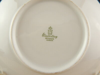 VINTAGE TRIO PORCELLANA TAZZA 2 PIATTINI WINTERLING BAVARIA ROSIAU COLLEZIONE