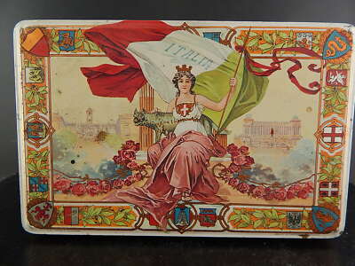 VINTAGE RIPRODUZIONE DA ARCHIVIO STORICO LAZZARONI SCATOLA LATTA PUBBLICITARIO