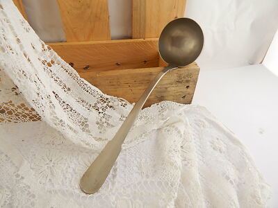 POSATE DA TAVOLA ANTICO MESTOLO ALPACCA ARGENTONE INIZIO 1900 MARCHIATO I. B.