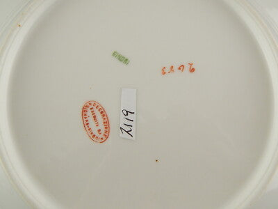 ANTICO PIATTO PIANO PORCELLANA FORMA AMERICA GINORI DOCCIA EPOCA LIBERTY