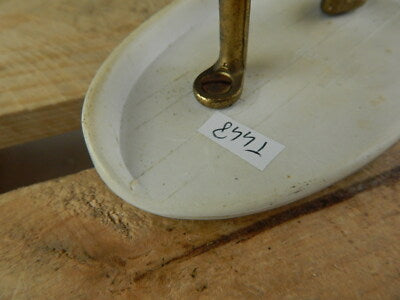 VINTAGE ATTACCAPANNI APPENDIABITI OTTONE PLASTICA DURA STAMPATA VELIERO GALEONE