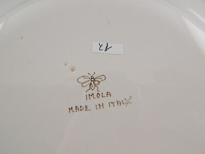 ANTICO 1946 PIATTO PIANO CERAMICA IMOLA TECNICA E DECORO SETTECENTO ITALIANO #17