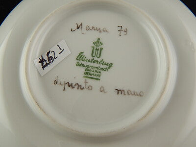 VINTAGE TAZZA CAFFE' PORCELLANA WINTERLING BAVARIA 1979 DIPINTA E FIRMATA #5297