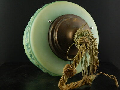 LAMPADARIO ANTICO AUTENTICO LIBERTY ART NOUVEAU VETRO DECORO NEO CLASSICO