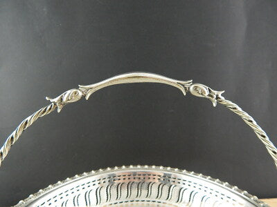 ANTICO ROCAILLE PREZIOSO ELEGANTE CESTINO CENTROTAVOLA ARGENTATO SILVER PLATED