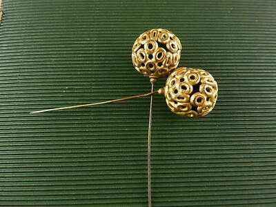 ACCESSORI ABBIGLIAMENTO ART DECO ANTICA COPPIA SPILLONI PER CAPPELLO