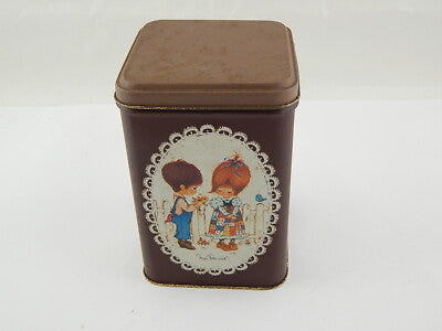 PUBBLICITARIO VINTAGE RARA SCATOLA LATTA MISS PETTICOAT COUNTRY CHIC BOX