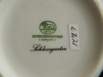 VINTAGE CAFFETTIERA PREZIOSA PORCELLANA HUTSCHENREUTHER SCHLOSSGARTEN VERDE
