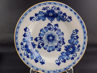 ANTICO PREZIOSO RARISSIMO PIATTO CERAMICA DELFT INIZIO XVIII SECOLO MUSEALE 8234