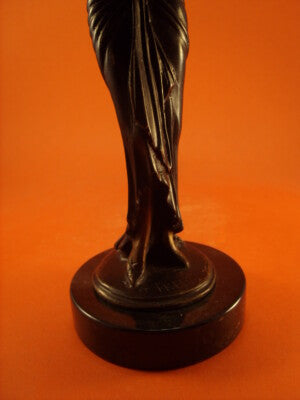 ANTICA STATUINA IN BRONZO BALLERINA DI CHARLESTON