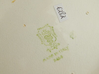 ANTICA ZUPPIERA CENTROTAVOLA CERAMICA RICHARD TORRE SAN PANCRAZIO CASTEL NUOVO..