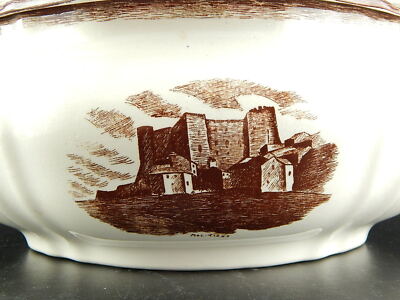 ANTICA ZUPPIERA CENTROTAVOLA CERAMICA RICHARD TORRE SAN PANCRAZIO CASTEL NUOVO..