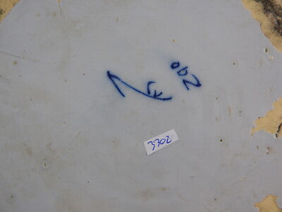 ANTICO GRANDE PIATTO CERAMICA FAIENCE DELFT COLLEZIONE XVIII SECOLO BIANCO BLU