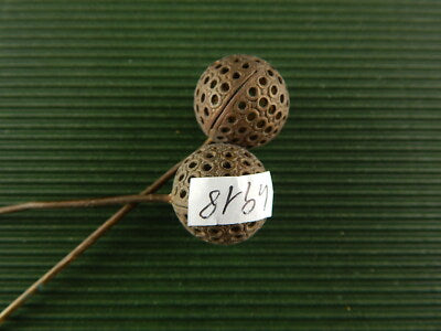 ACCESSORI ABBIGLIAMENTO ART DECO ANTICA COPPIA SPILLONI PER CAPPELLO #4918