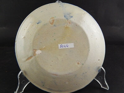 VINTAGE ETNICO PIATTO CERAMICA MAIOLICA MESSICO FATTO AL TORNIO DIPINTO A MANO