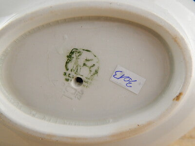 ANTICA RARA SALSIERA CERAMICA LOMBARDA BIANCA ELEFANTINO DECORO COUNTRY CHIC