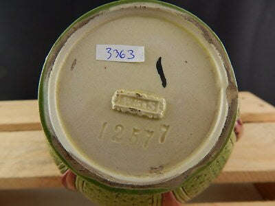 ANTICO UNICO CACHEPOT VASO BARBOTINE CERAMICA MAIOLICA SCHILLER & SONS BODENBACH