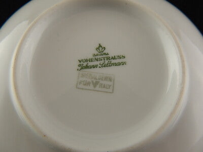 VINTAGE TAZZINA CAFFE' PIATTINO PORCELLANA JOHANN SELTMANN VOHENSTRAUSS BAVARIA