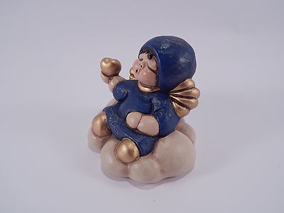 VINTAGE AUTENTICA CERAMICA THUN ANGELO BLU BOLZANO COLLEZIONE FAIENCE ANGEL BLUE