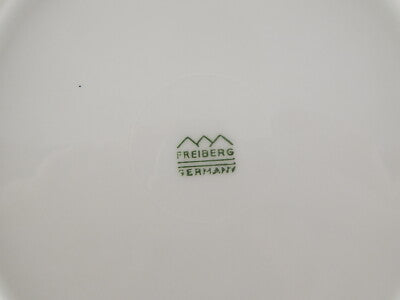 ANTICO SERVIZIO 6 PIATTI PIANI PORCELLANA FREIBERG BAVARIA BOUQUET FIORI ESTIVI