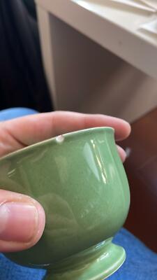 VINTAGE RARA TAZZA TÈ CON PIATTO CERAMICA MIKASA VENETIAN JADE VERDE GIADA