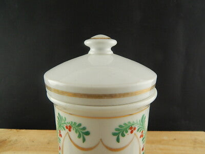 ANTICO VASO ALBARELLO FARMACIA PORCELLANA IMPERO PRIMO 1800 UNGUENTO STAFISAG