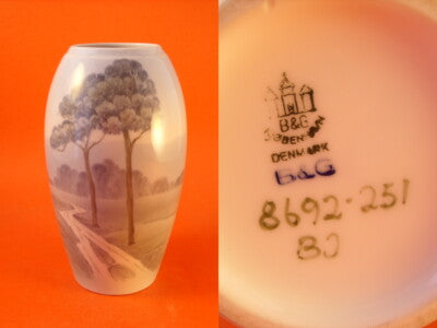 VASO ROYAL COPENHAGEN BING&GRONDAHL "Paesaggio di Campagna"