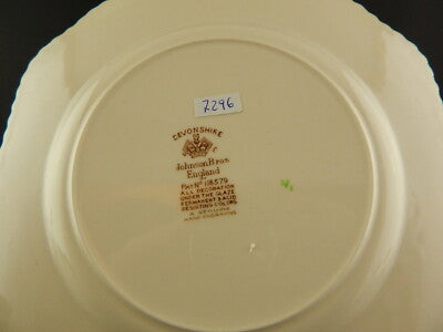 ANTICO PIATTO QUADRO SEMI PORCELLANA JOHNSONS BROS COLLEZIONE DEVONSHIRE #