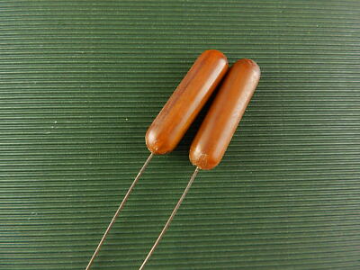 ACCESSORI ABBIGLIAMENTO ART DECO ANTICA COPPIA SPILLONI PER CAPPELLO BACHELITE