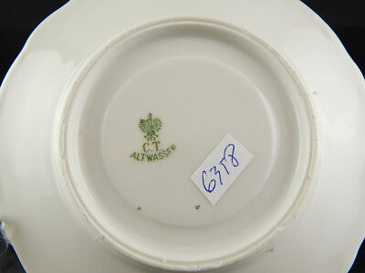 ANTICA TAZZINA CAFFE' TIELSCH ALTWASSER DECORO PERLACEO ORO ZECCHINO FINE 1800