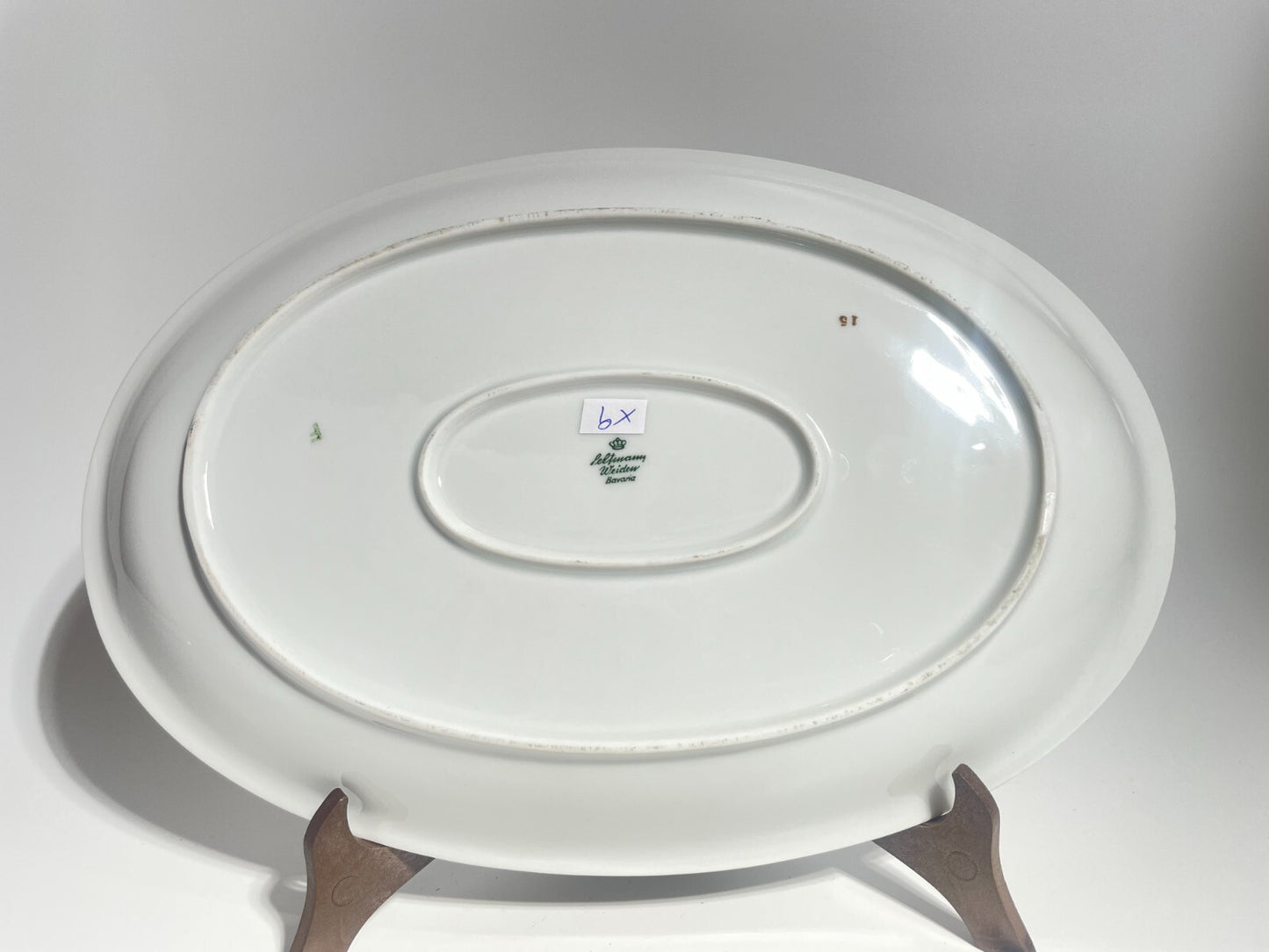 VINTAGE VASSOIO PIATTO OVALE PORCELLANA SELTMANN WEIDEN DISEGNO INGRID
