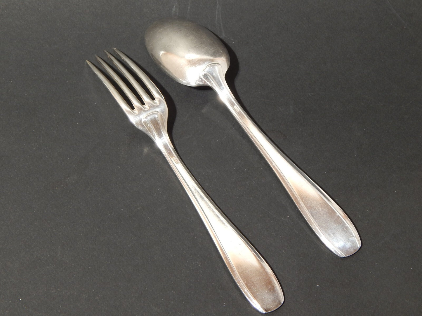 ANTICO ART DECO SET 18 POSATE FRANCESI ARGENTERIA SFAM ALPACCA ARGENTATE