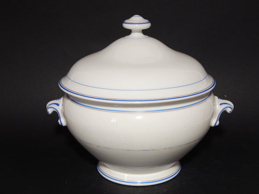 ANTICA RARA ZUPPIERA CENTROTAVOLA IMPERO PORCELLANA GINORI DOCCIA XIX SECOLO