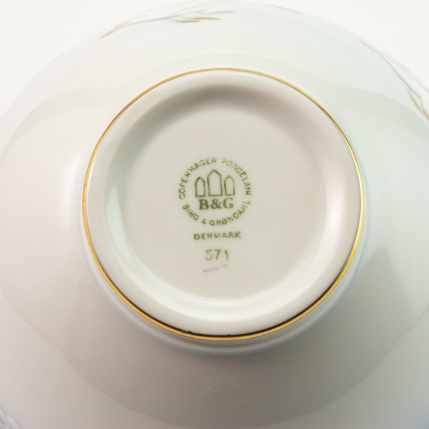 SCODELLA PORCELLANA E ORO ZECCHINO GABBIANI ROYAL COPENHAGEN BING&GRONDAHL 571