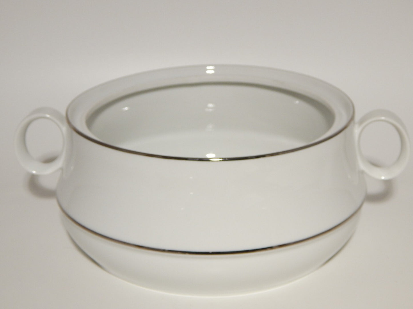 VINTAGE ELEGANTE SERVIZIO TAVOLA PORCELLANA BIANCA E ARGENTO ESCHENBACH IMPERO